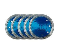 Diamond Saw Blade, 5Pack Super Thin Diamond Blade for Porcelain Ceramic Tile Granite Marble Dia 105MM / 4 Inch Turbo Cutting Disc (4")