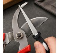 Diamond Scissor Sharpener Tool, Garden Tool Sharpener & Sharpening File for Knives, Pruners, Shears, Hedge Trimmers, Lawn Mower Blades, Axe, Machete, Portable Diamond File for Blade Maintenance