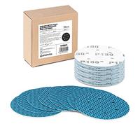 Diamond Shape 6 Inch 180 Grit Sanding Disc, Revolutional Patent 8 Hole Hook and Loop Sanding Discs for Random Disc Sanders & Orbital Sanders - 50 Pack