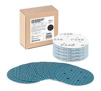 Diamond Shape 6 Inch 240 Grit Sanding Disc, Revolutional Patent 8 Hole Hook and Loop Sanding Discs for Random Disc Sanders & Orbital Sanders - 50 Pack
