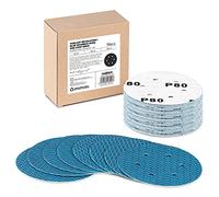 Diamond Shape 6 Inch 80 Grit Sanding Disc, Revolutional Patent 8 Hole Hook and Loop Sanding Discs for Random Disc Sanders & Orbital Sanders - 50 Pack