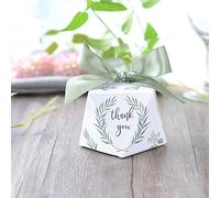 Diamond Shape Green Forest Style Candy Boxes Wedding Favors Bomboniere Paper Party Chocolate Gift B Box 50pcs