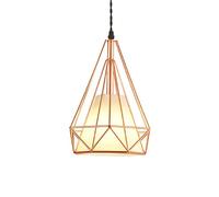 Diamond Shape Hanging Lamp Elegant Modern Pendant Light Industrial Bohemian Chaner 1 Pack Adjustable Height Suspensiom Lamp Dining Table Ceiling Lights For Kitchen Island Bar Commercial (White)