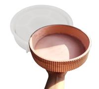 Diamond Shape Large Bowl Silicone Molds | Geometric Round Container for Epoxy Resin Concrete Cement Candle Holder Plant Pot DIY Crafts(Striped Bowl-A)