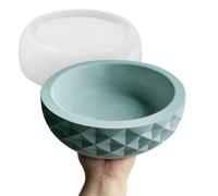 Diamond Shape Large Bowl Silicone Molds | Geometric Round Container for Epoxy Resin Concrete Cement Candle Holder Plant Pot DIY Crafts(Diamond Bowl)
