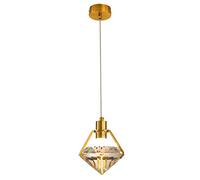 Diamond Shape Pendant Light Fixtures Crystal LED Modern Chandelier Simple Luxury Hanging Ceiling Lighting Fixture For Bedroom Dinning Gold Light Fixture
