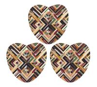 Diamond Shaped Geometric Car Air Freshener, 3 Pcs Love form Hanging Air Freshener Cards, Long Lasting Fragrance Scented Cards for Car, Home, Office Black-style
