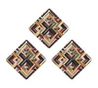 Diamond Shaped Geometric Car Air Freshener, 3 Pcs Rhombus Hanging Air Freshener Cards, Long Lasting Fragrance Scented Cards for Car, Home, Office Black-style