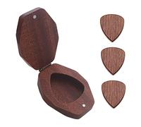 Diamond Shaped Guitar Plectrums Case Picks Box Organiser Kits Plectrums Holder Box with 3Pcs Pick Holder