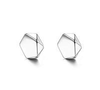 Diamond shaped magnetic ear clip without ear hole, iron stone earrings, male earrings without hole, hip-hop earrings