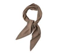 Diamond-Shaped Small Neck Scarf 30% Cashmere & 70% Wool, Soft Warm Knitted Collar Cross Neck Triangle Scarf for Women Girls, Spring Autumn Versatile Neckerchief Short Knit Collar Scarves, Gift Curry