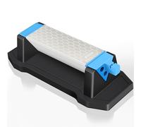 Diamond Sharpening Stone,3 Side 400/1000/6000 Grit Premium Industrial Diamond & Ceramic Whetstone Knife Sharpener Stone with Edge Grip Holder and Non-Slip Base