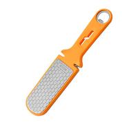 Diamond Sharpening Stone, 6-in-1 Knife Sharpening Stone Double-Sided 400/1000 Grit Kitchen Chef Knife Scissors Sharpener with 3 Slots for Coarse and Fine Grinding (Orange)