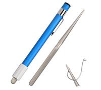 Diamond Sharpening Stone, Diamond Sharpener for Serrated Edges Portable Diamond Knife Sharpener Multifunctional Sharpening Stone Pen-Style Outdoor Sharpener for Fishing Hooks and Kitchen Knives, Blue