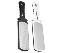 Diamond Sharpening Stone Dual-Grit 400/1000 - Durable Knife Sharpener for Kitchen, Hunting & Garden Tools, Black