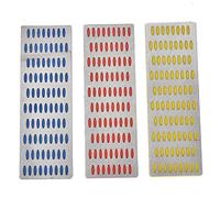 Diamond Sharpening Stones Whetstone 3PCS Set Coarse Medium Fine Grinding Sharpener Tool for Kitchen Hard Alloy Red Yellow Blue