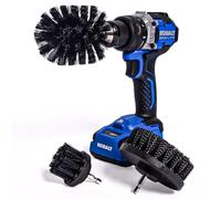 Diamond Shine 3-Pack Firm Drill Brush Attachment Set - Turns Drill Into Electric Power Scrubber for Brick, Fences, Cement, Decks, Metal & Grills