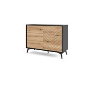 Diamond Sideboard 104cm Abakus Direct Black One Size