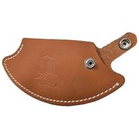 Diamond Single Genuine Leather Ulu Sheath, Stamped "Alaska", For an Inupiat Knife (Light)