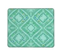 Diamond Small Mouse Pad, Nature Botanical Flower Leaf Spring Green Square Rubber Smooth Mini Travel Desk Mousepad Desk Decor for Office Home Dorm Laptop Square 8x10 Inch