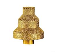Diamond Step Drill Bit 20-35-50mm, Straight Flute Tapered Reamer M10 Thread for Tile Marble Concrete, Emery Grinding Head for Precise Holes(Upgraded Model)