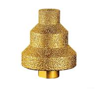 Diamond Step Drill Bit 20-35-50mm, Straight Flute Tapered Reamer M10 Thread for Tile Marble Concrete, Emery Grinding Head for Precise Holes(Standard Model)