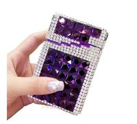 Diamond-studded high-end cigarette case, pressure-proof and moisture-proof, with strong sealing, suitable for outdoor activities and parties(Purple)