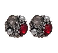 Diamond-studded irregularly-shaped geometric stud earrings with a unique style, featuring a sophisticated and exclusive look