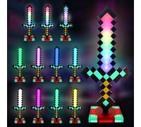 Diamond Sword Light, 11 Colours Diamond Sword Lamp, 38 cm Night Lamp, USB Rechargeable LED Lights, LED Night Light Lamp for Hand and Table for Decoration and Lighting Toy Gifts