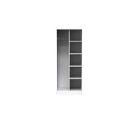 Diamond Tall Wardrobe White 5 Shelves 197cm
