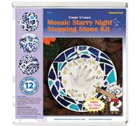 Diamond Tech Crafts Mosaic Stepping Stone Kit-Starry Night, Other, Multicoloured, 6.35 x 24.13 x 27.17 cm
