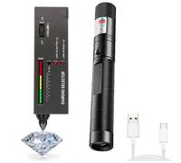 Diamond Tester,High Accuracy Diamond Tester Pen and Diamond Torch Jewelry Diamond Tester Kit Professional Diamond Selector for Novice and Expert, Thermal Conductivity Meter (Battery Included)