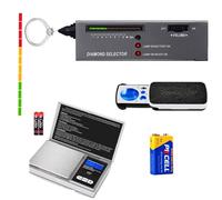 Diamond Tester,Jewelry Diamond Tester Pen+200g/0.01g Mini Jewelry Scale＋60X Mini LED Magnifying, Professional Diamond Selector for Novice and Expert,Thermal Conductivity Meter(Diamond Tester +)