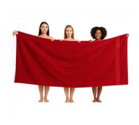 Diamond Tex 2 Piece Jumbo Bath sheet 90x180 cm 100% Cotton Extra Large Bath Towels Highly Absorbent Grey Bath sheets Towels (Red, (90 x 180 cm, 2 Pack))