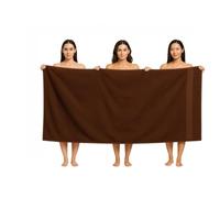 Diamond Tex 2 Piece Jumbo Bath sheet 90x180 cm 100% Cotton Extra Large Bath Towels Highly Absorbent Grey Bath sheets Towels (Chocolate, (90 x 180 cm, 2 Pack))