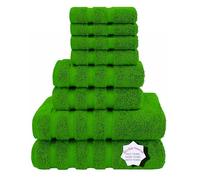 Diamond Tex 8 Pcs Towel Bale Set Premium 100% Egyptian Cotton Face Hand Bath Towel Set Super Soft 600-GSM Quick Dry & Absorbent Towels For Multipurpose Use (Lime Green, Cotton)
