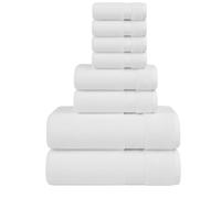 Diamond Tex 8Pcs Towel Bale Set - (2x Bath Sheets Large, 2x Hand Towel and 4x Face Towels) - Hotel Quality Super Soft Highly Absorbent 100% Ring Spun Cotton Quick Drying Bath Towel Set