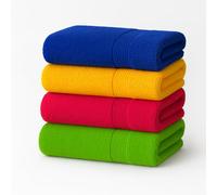 Diamond Tex Bath Sheets Large for Adults 4X(100X 200CM)- 100% Egyptian Cotton Ring Spun Towels - Extra Soft, Highly Absorbent 600 GSM Quick Dry Hotel Quality Towel (Blue, Yellow, Pink, Green