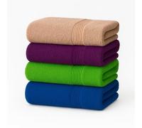 Diamond Tex Bath Sheets Large for Adults 4X (90X 180cm)- 100% Egyptian Cotton Ring Spun Towels - Extra Soft, Highly Absorbent 600 GSM Quick Dry Hotel Quality Towel (Latte, Purple, Green, Blue)