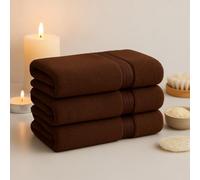 Diamond Tex Egyptian Multicolour Towels - Super Soft Luxury Bath Towels Large - 600 GSM Lint Free Fast Drying Towel for Gym Salon, Spa & Hotel Quality (1, Brown)