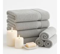 Diamond Tex Egyptian Multicolour Towels - Super Soft Luxury Bath Towels Large - 600 GSM Lint Free Fast Drying Towel for Gym Salon, Spa & Hotel Quality (1, Silver)