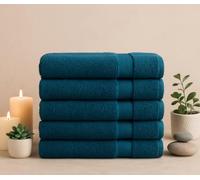 Diamond Tex Egyptian Multicolour Towels - Super Soft Luxury Bath Towels Large - 600 GSM Lint Free Fast Drying Towel for Gym Salon, Spa & Hotel Quality (4, Blue Lagoon)