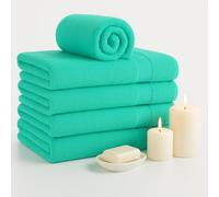 Diamond Tex Egyptian Multicolour Towels - Super Soft Luxury Bath Towels Large - 600 GSM Lint Free Fast Drying Towel for Gym Salon, Spa & Hotel Quality (1, Mint)