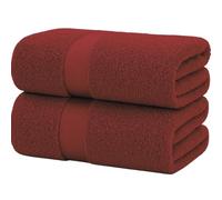 Diamond Tex Extra Large Bath Sheet - 100% Egyptian Cotton Ring Spun Bath Sheets Towels - Super Soft Highly Absorbent 600 GSM Quick Dry Bath Sheet (Red, Pack of 1, 100 x 200 cm)
