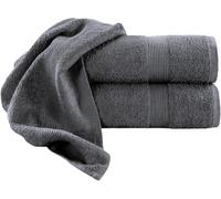 Diamond Tex Extra Large Bath Sheet - 100% Egyptian Cotton Ring Spun Bath Sheets Towels - Super Soft Highly Absorbent 600 GSM Quick Dry Bath Sheet (Charcoal, Pack of 2, 100 x 200 cm)