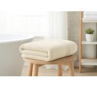Diamond Tex Extra Large Bath Sheet Towel Set with Hanging Loop, Egyptian Cotton 600 gsm Water Absorbent Bath Towels (Cream, 90 x 180 cm)