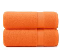 Diamond Tex Extra Large Jumbo Bath Sheet with Hanging Loop (Set of 2-100 x 200 cm) - 100% Cotton Ring Spun 600 GSM Quick Dry Towel - Super absorbent Large Bathroom Towels