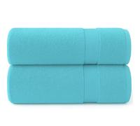 Diamond Tex Extra Large Jumbo Bath Sheet with Hanging Loop Set of 2 (100 x 200 cm) - 100% Cotton Ring Spun 600 GSM Quick Dry Towel - Super absorbent Large Bathroom Towels