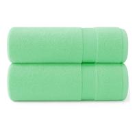 Diamond Tex Extra Large Jumbo Bath Sheet with Hanging Loop Set of 2 (100 x 200 cm) - 100% Cotton Ring Spun 600 GSM Quick Dry Towel - Super absorbent Large Bathroom Towels