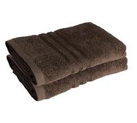 Diamond Tex Hand Towel Set Pack of 2 and 4 | Premium 100% Egyptian Cotton | 50 x 80 cm, 500 GSM | Fluffy Hand Towels Super Soft Hotel Quality Gym Spa Luxury Towels (Chocolate Brown, 2)